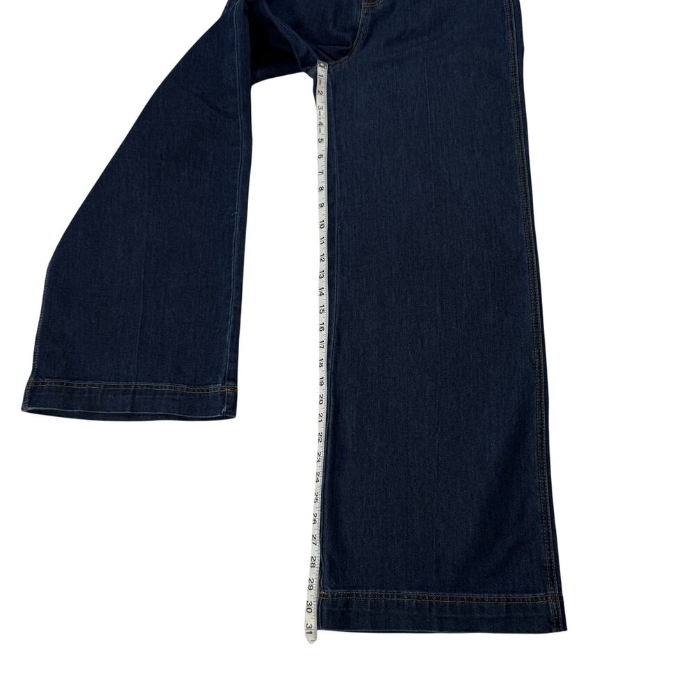 House of Harlow 1960 Wide leg Sailor Dark Wash High Rise Blue Jeans Size 28 - Picture 10 of 12